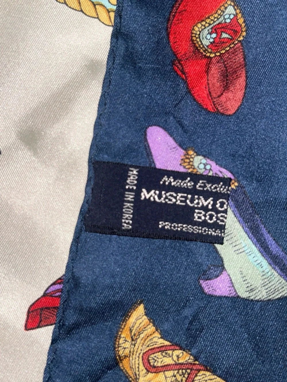 Vintage Museum of Fine Arts Boston Women's Silk Scarf Multicolor